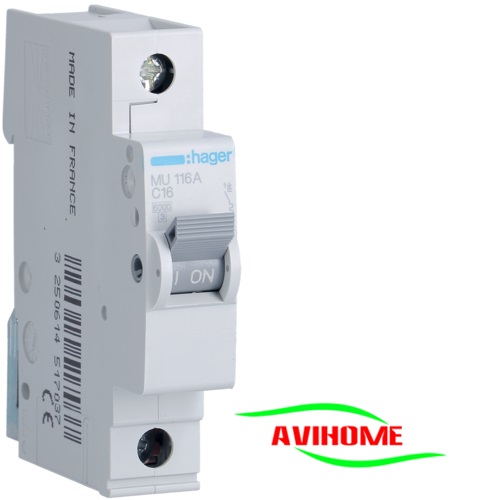 Hager Aptomat 1 pha 16A MU116A
