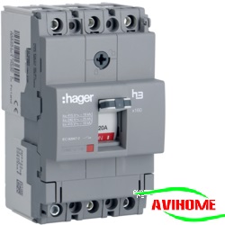 Hager Aptomat 3 cực - HDA020Z