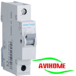 Hager Aptomat 1 pha 32A MU132A