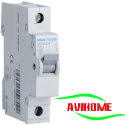 Hager Aptomat 1 pha 63A MU163A