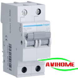Hager Aptomat 1 pha 2 cực 20A MU220A