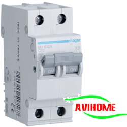 Hager Aptomat 1 pha 2 cực 40A MU240A
