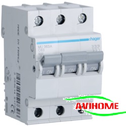 Hager Aptomat 3 pha 63A MU363A