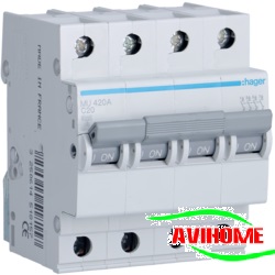 Hager Aptomat 4 pha 6A MU106A
