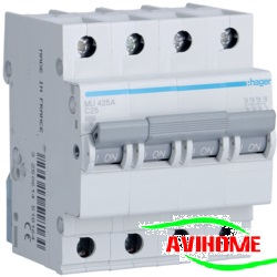 Hager Aptomat 4 pha 25A MU425A