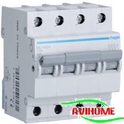 Hager Aptomat 4 pha 32A MU432A