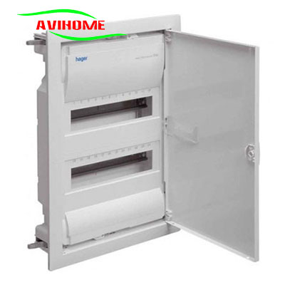 Hager Tủ âm tường cánh kim loại 24 mudule VU24NSG