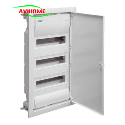 Hager Tủ điện âm tường cánh kim loại 36 Module VU36NSG