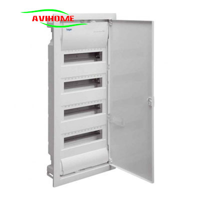 Hager Tủ điện âm tường cánh kim loại 48 Module VU48NSG